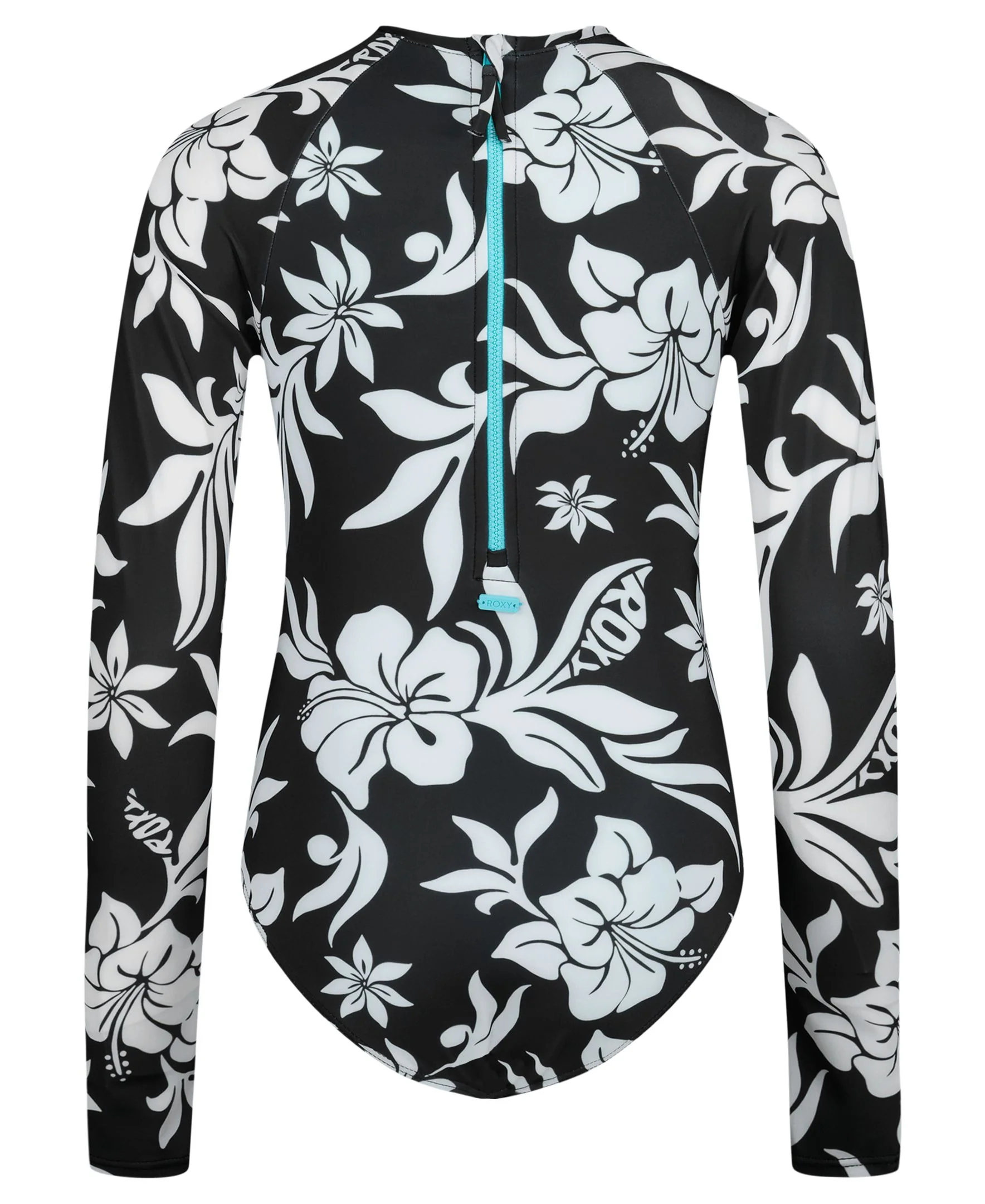 Girls' Oversized Floral Onesie Swimsuit - Image 9
