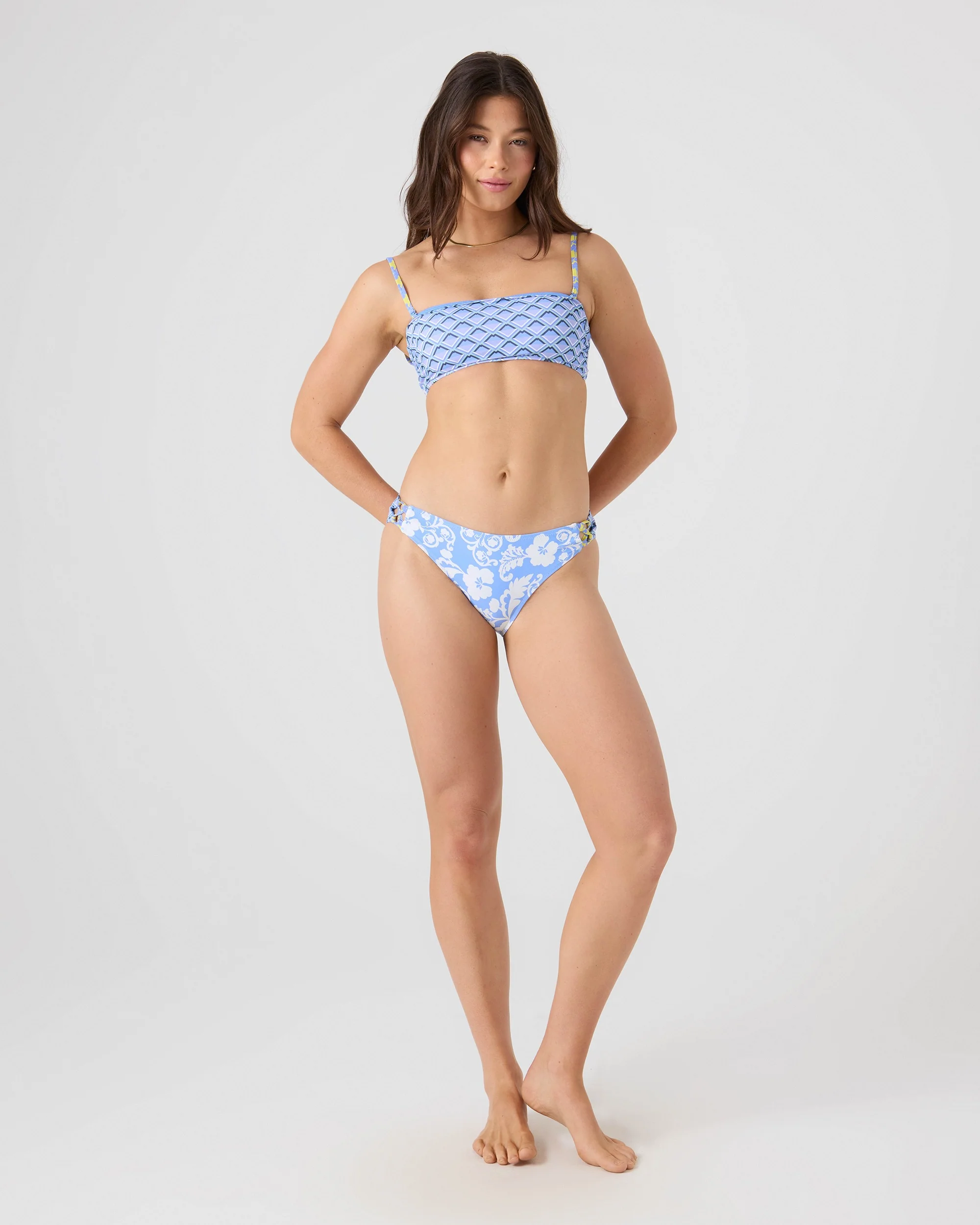 Golden Glow Lace Up Bandeau Bikini Top - Image 4