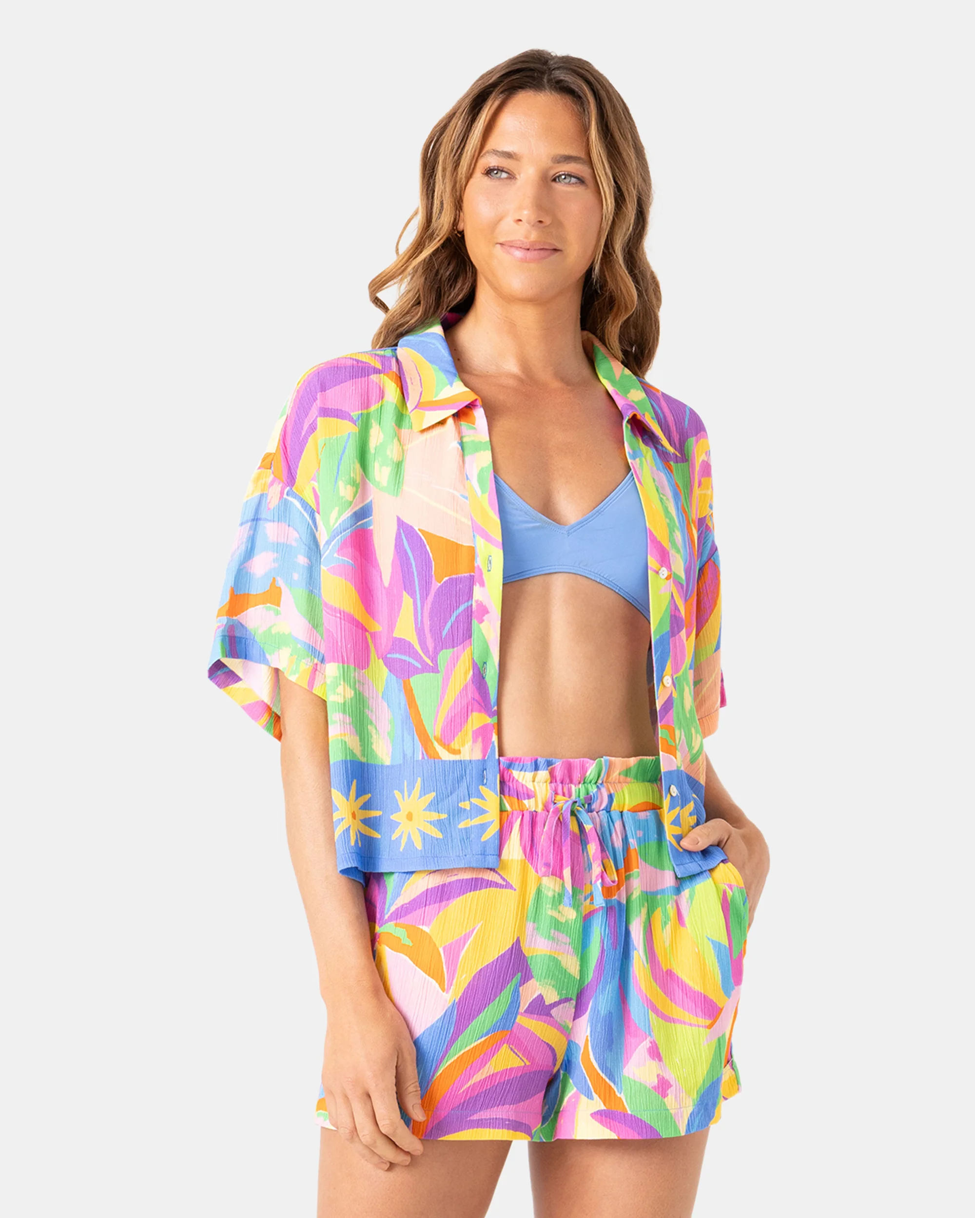 Heatwave Cropped Button Up - Image 5