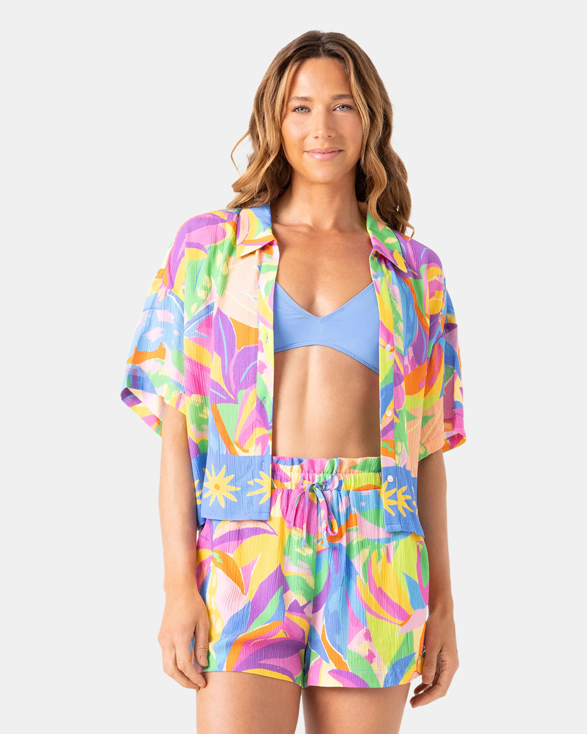 Heatwave Cropped Button Up - Image 6