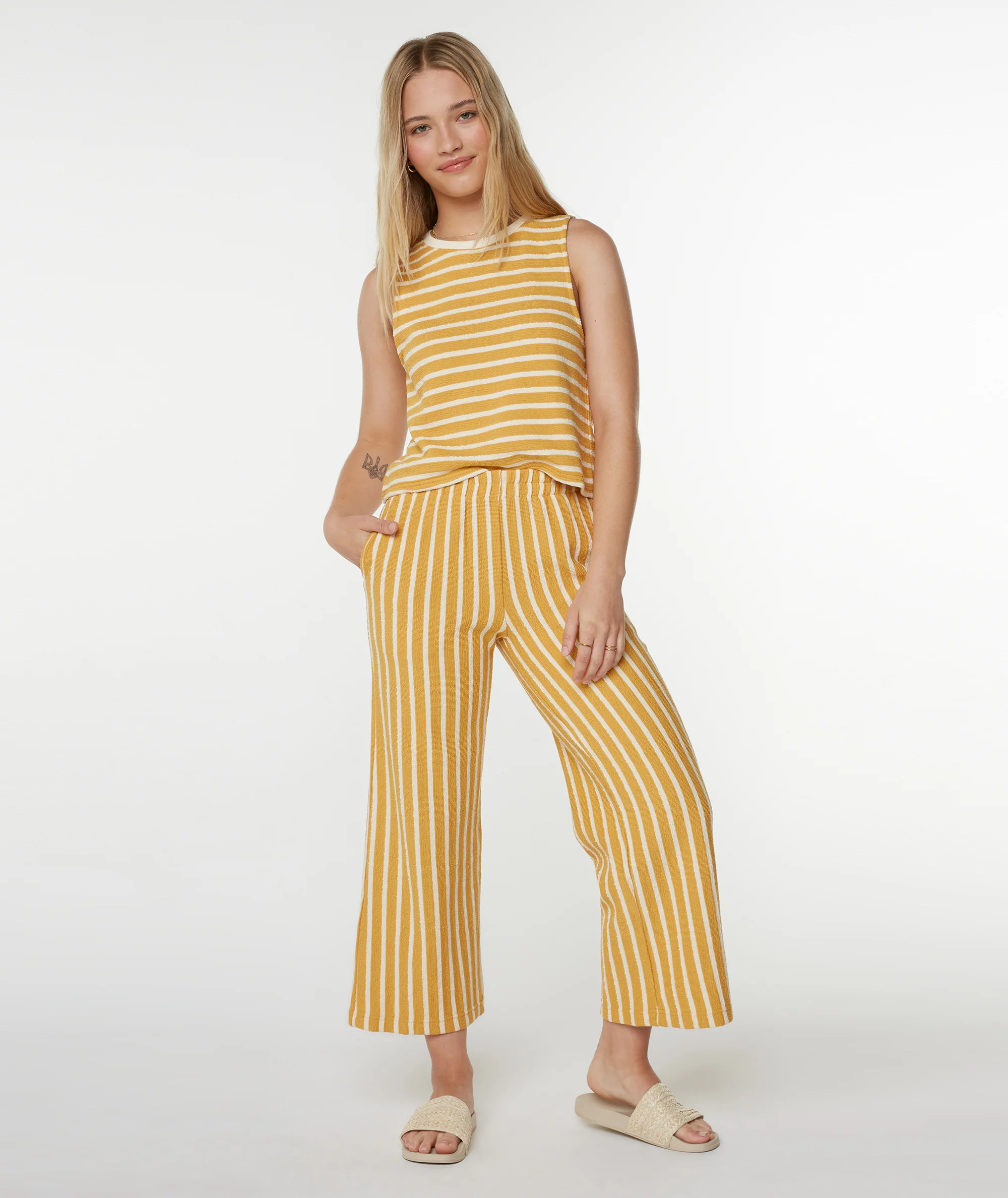 Java Stripe Cropped Pant - Image 5
