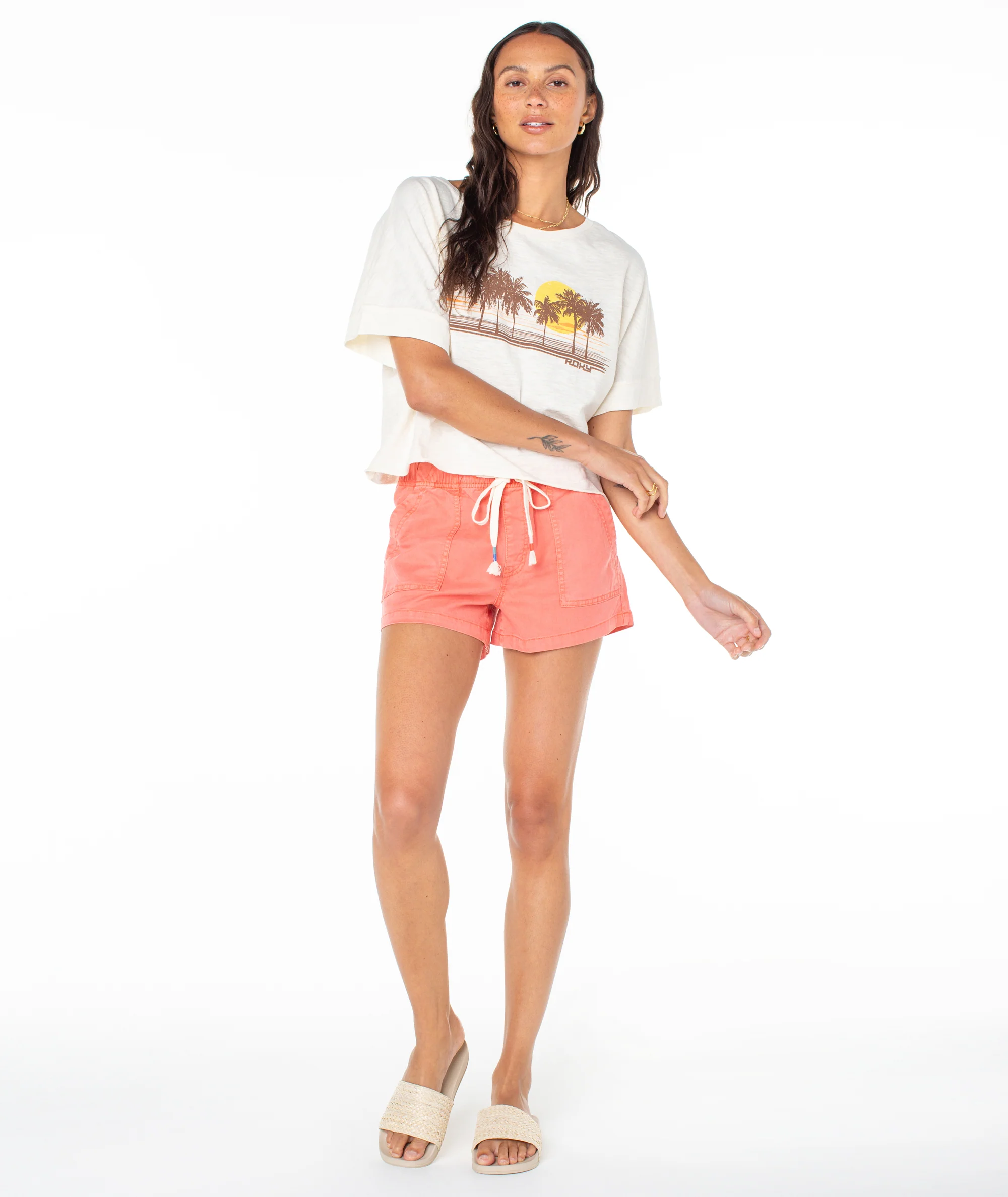 Palm Stripe Cropped Tee - Image 3