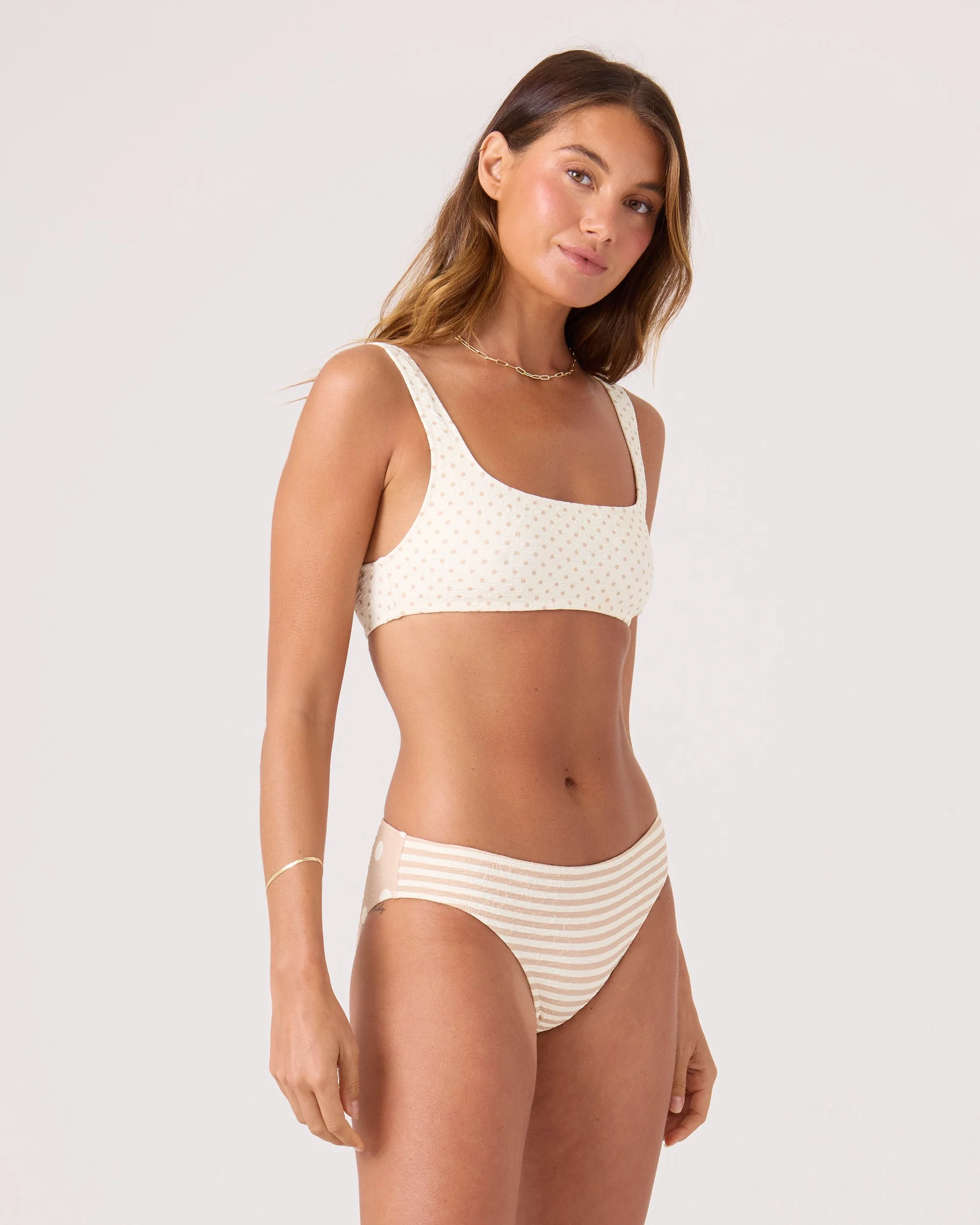 Puka Dots Square Neck Bralette Bikini Top - Image 3