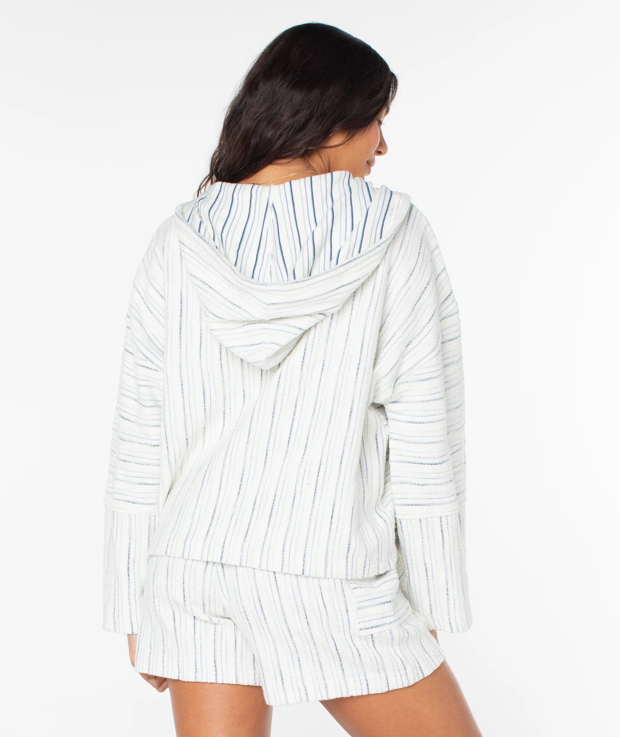 Rich Coast Striped Poncho - Image 2