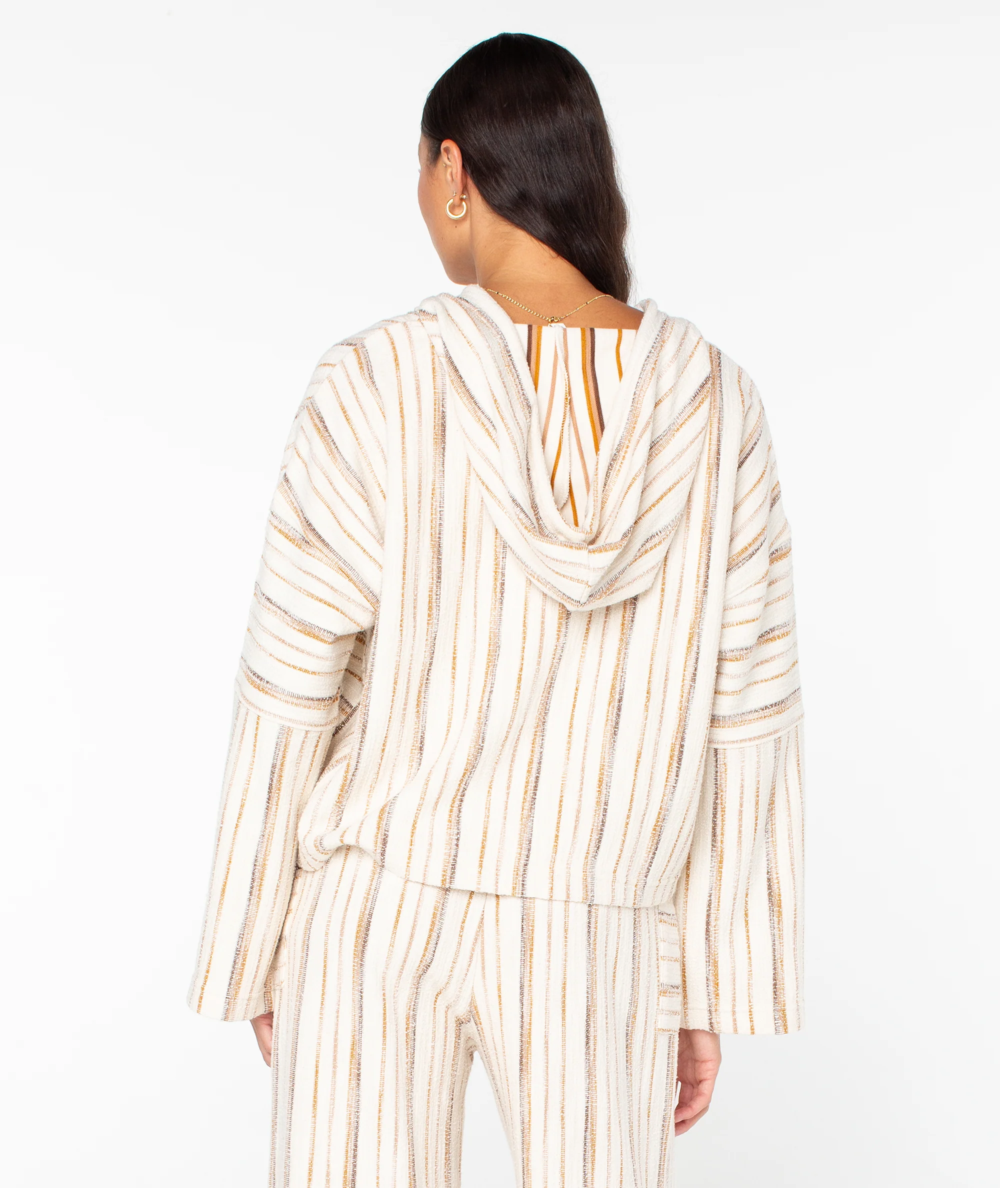Rich Coast Striped Poncho - Image 2