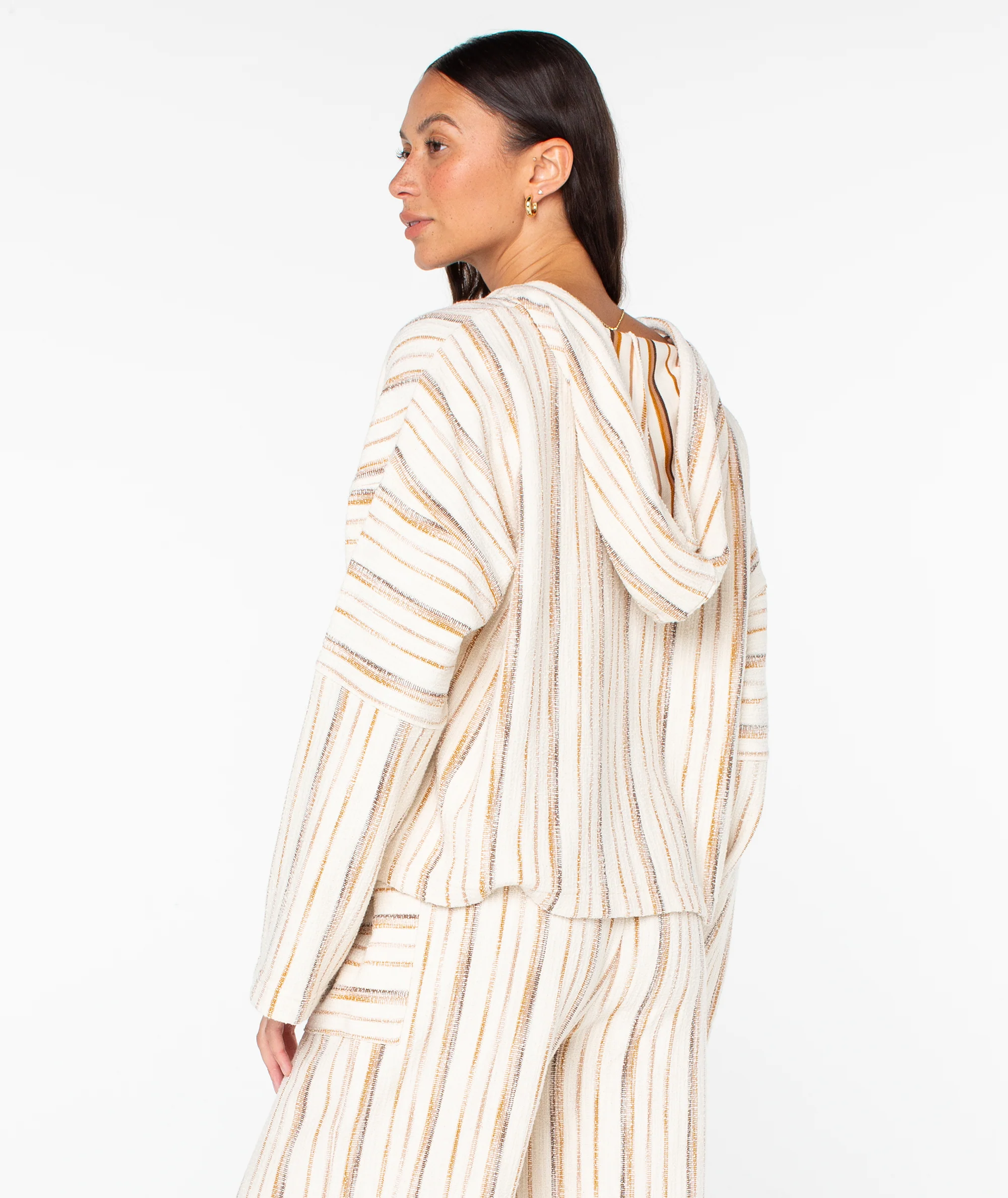 Rich Coast Striped Poncho - Image 4