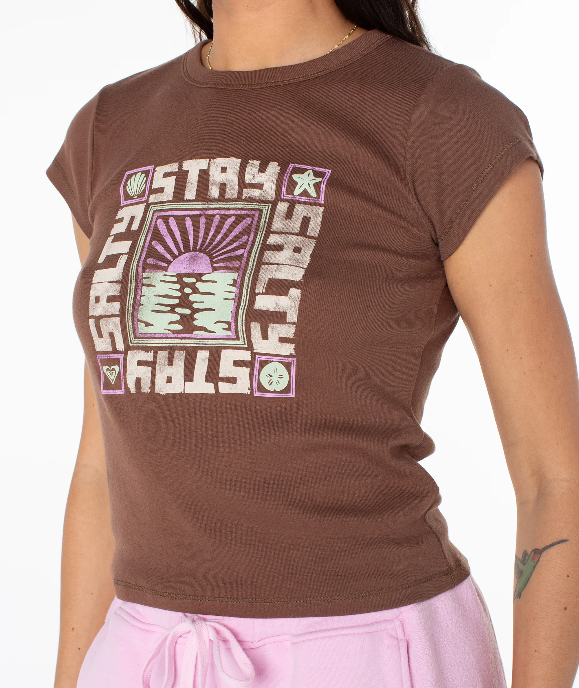 Stay Salty Block 90s Baby Tee - Image 4